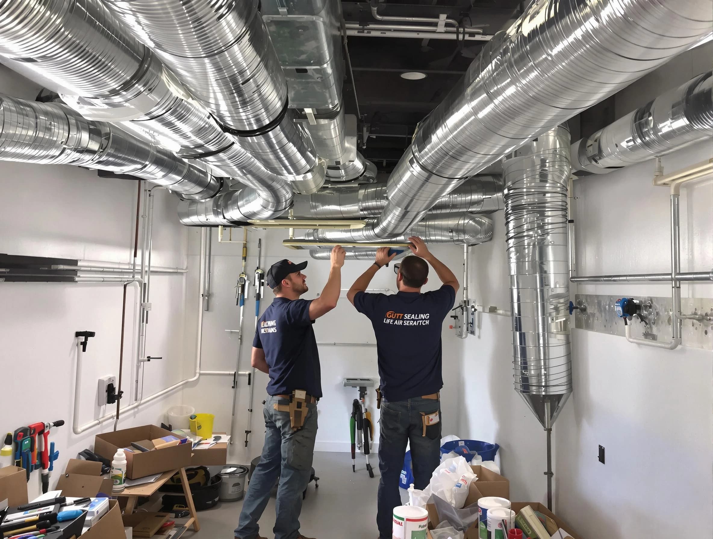 Chelsea Air Duct Cleaning technician applying professional duct sealing solutions in Chelsea