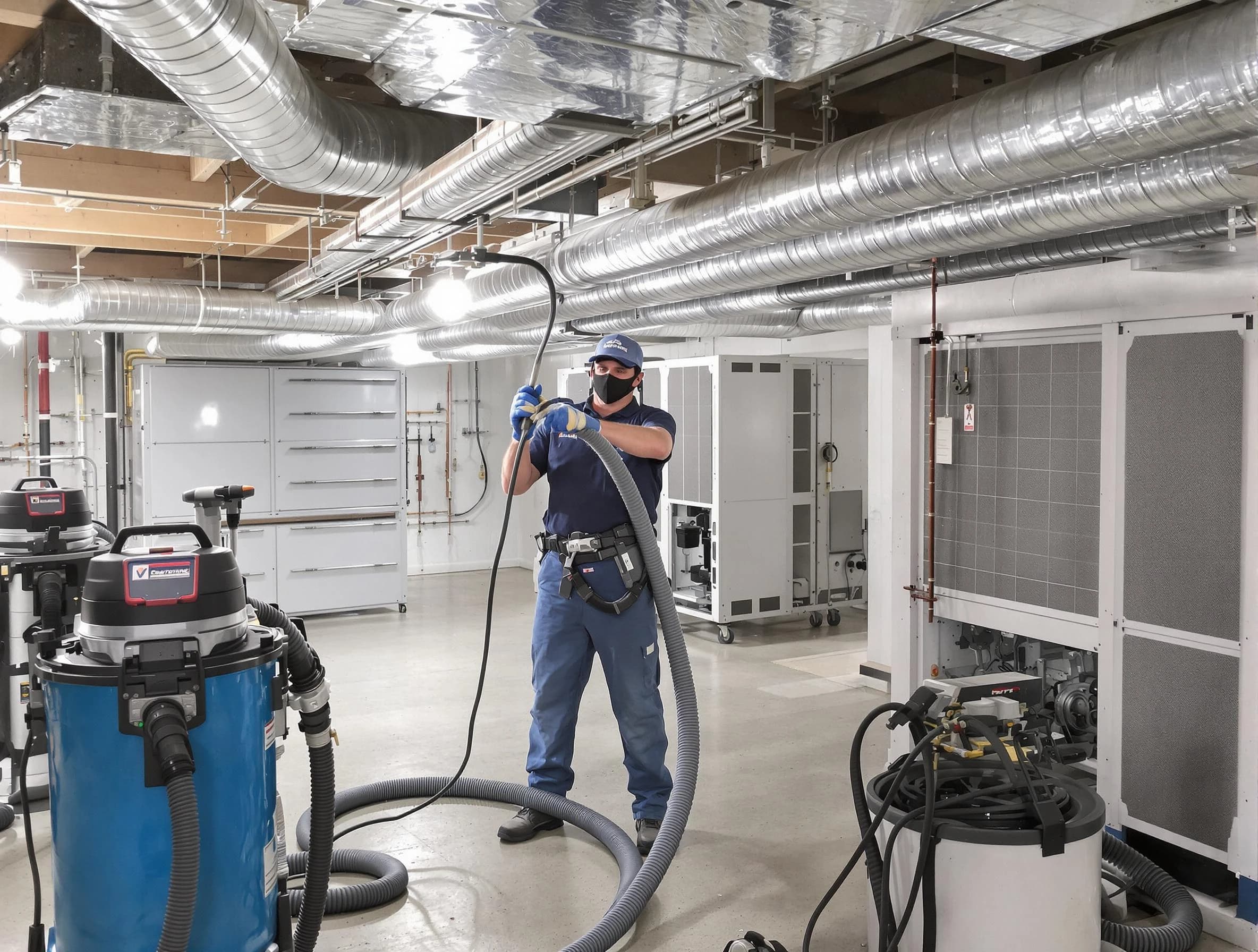 Chelsea Air Duct Cleaning specialist performing thorough central air duct cleaning for improved system efficiency in Chelsea