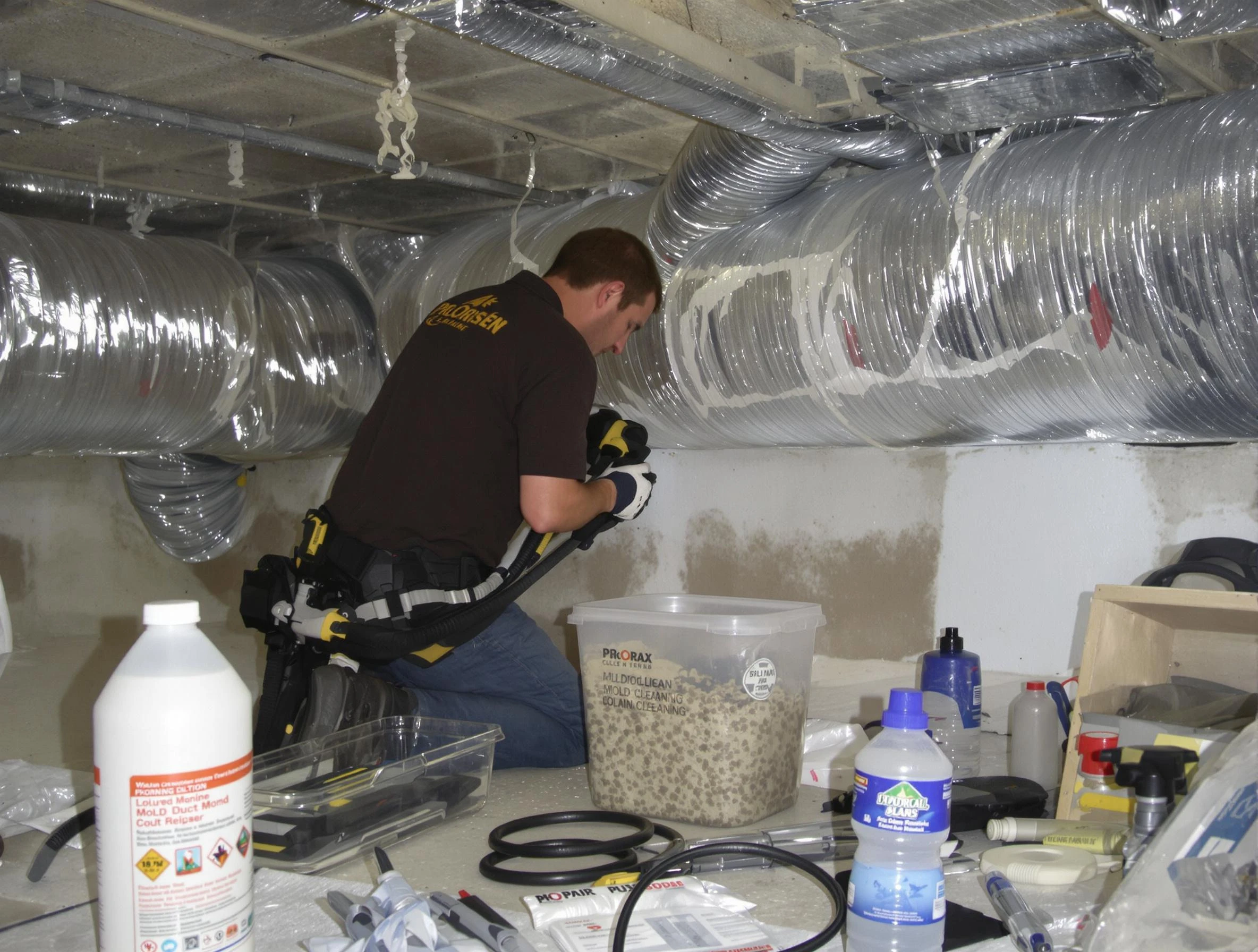 Chelsea Air Duct Cleaning specialist performing professional mold removal from air ducts in Chelsea